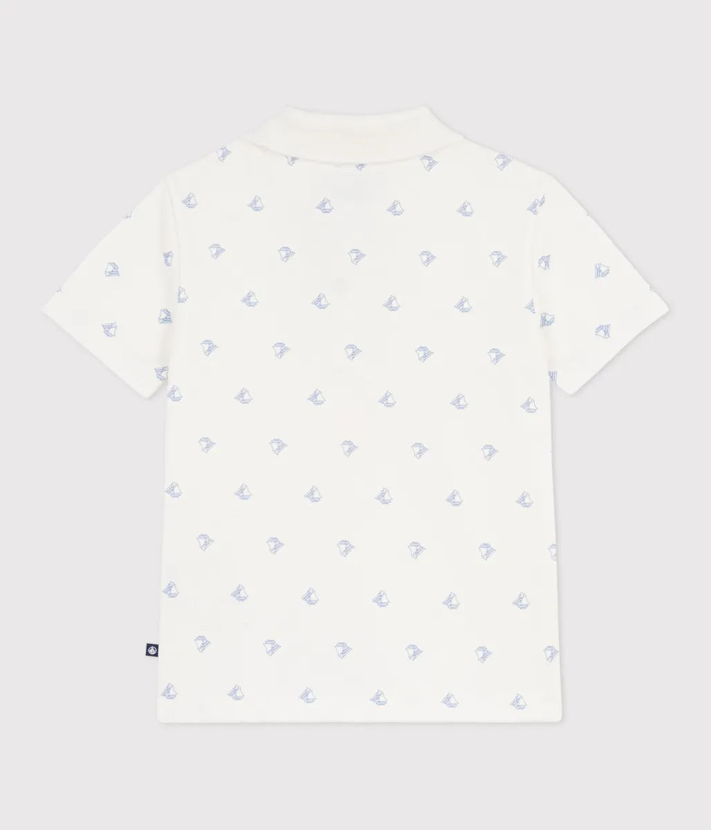 鹿の子編み半袖ポロシャツ