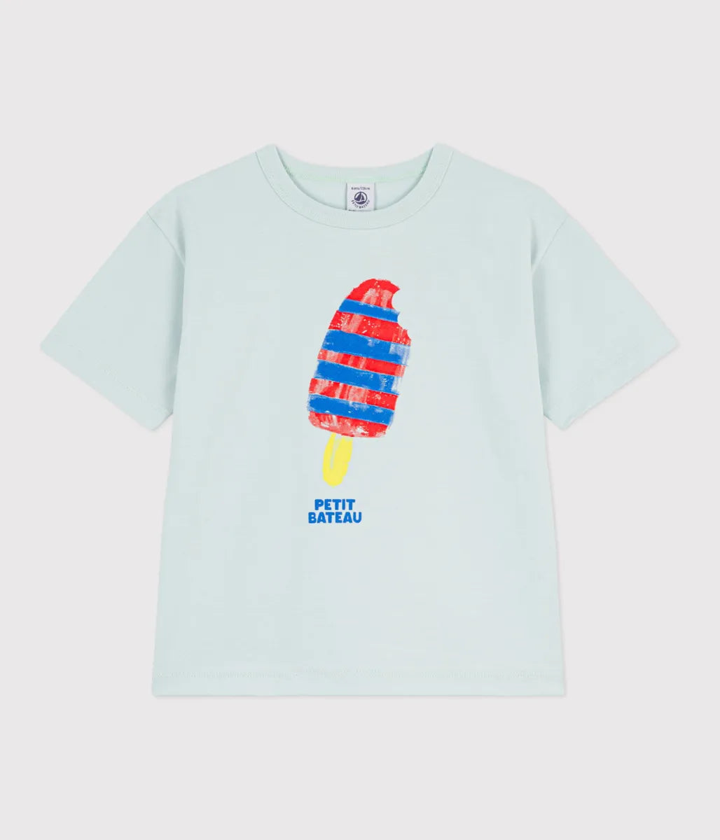 コットンプリント半袖Tシャツ