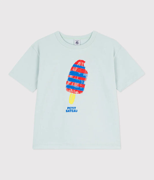 コットンプリント半袖Tシャツ