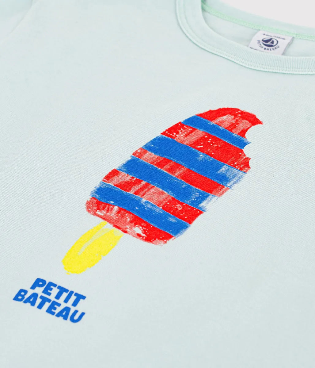 コットンプリント半袖Tシャツ