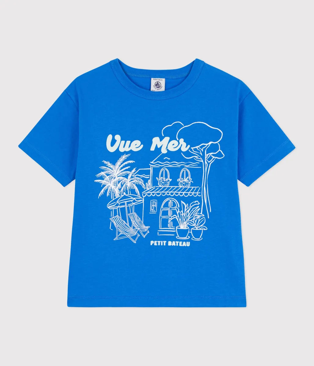 コットンプリント半袖Tシャツ