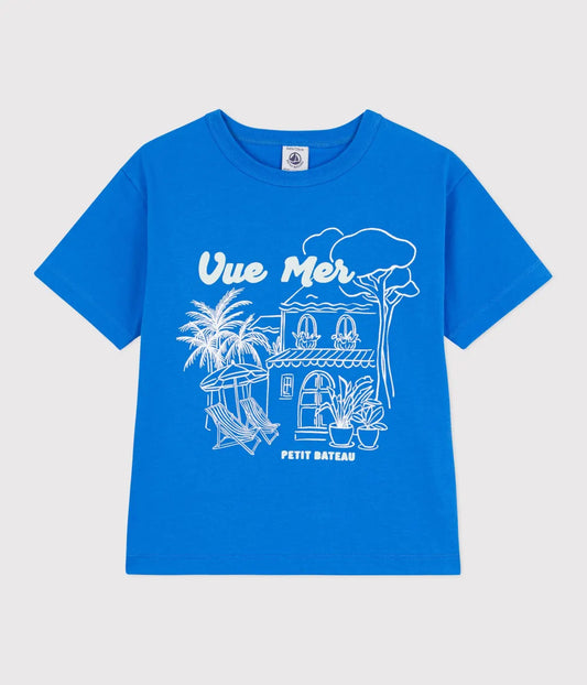 コットンプリント半袖Tシャツ