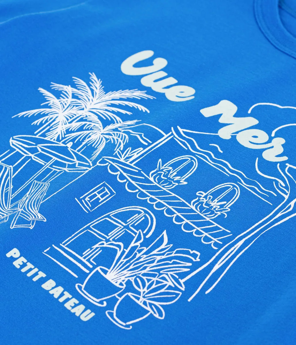 コットンプリント半袖Tシャツ