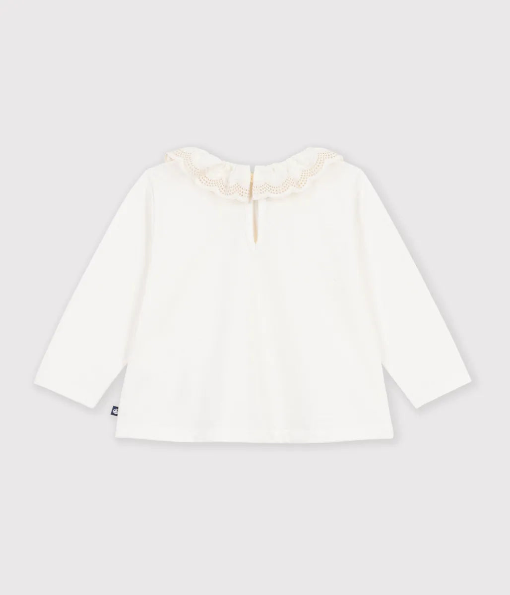 フリル衿長袖Ｔシャツ