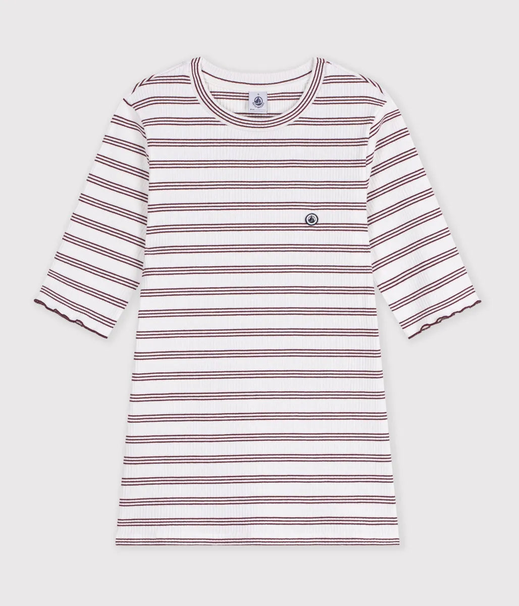 リブ編み半袖Ｔシャツ