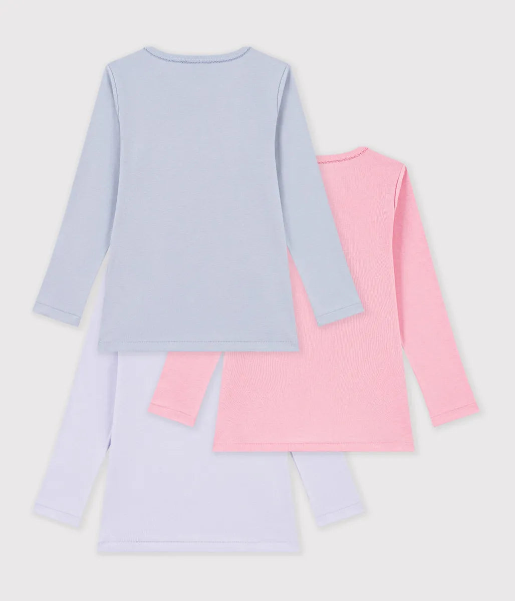 コットン長袖Ｔシャツ３枚組