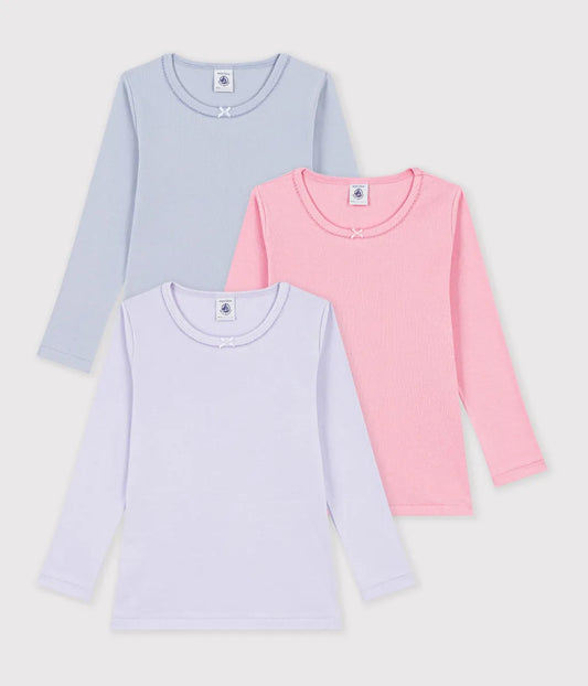 コットン長袖Ｔシャツ３枚組
