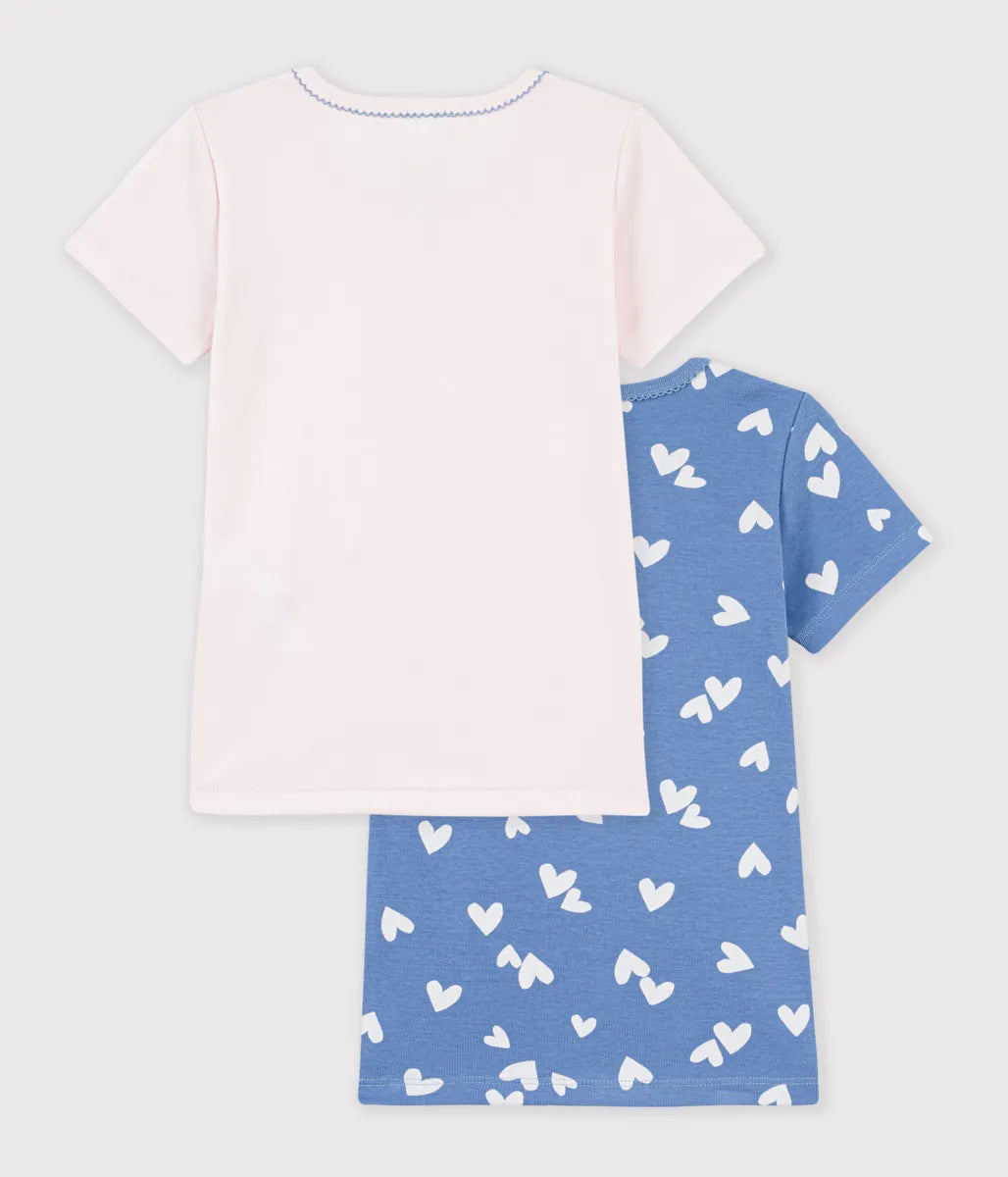 ハートプリント半袖Ｔシャツ２枚組