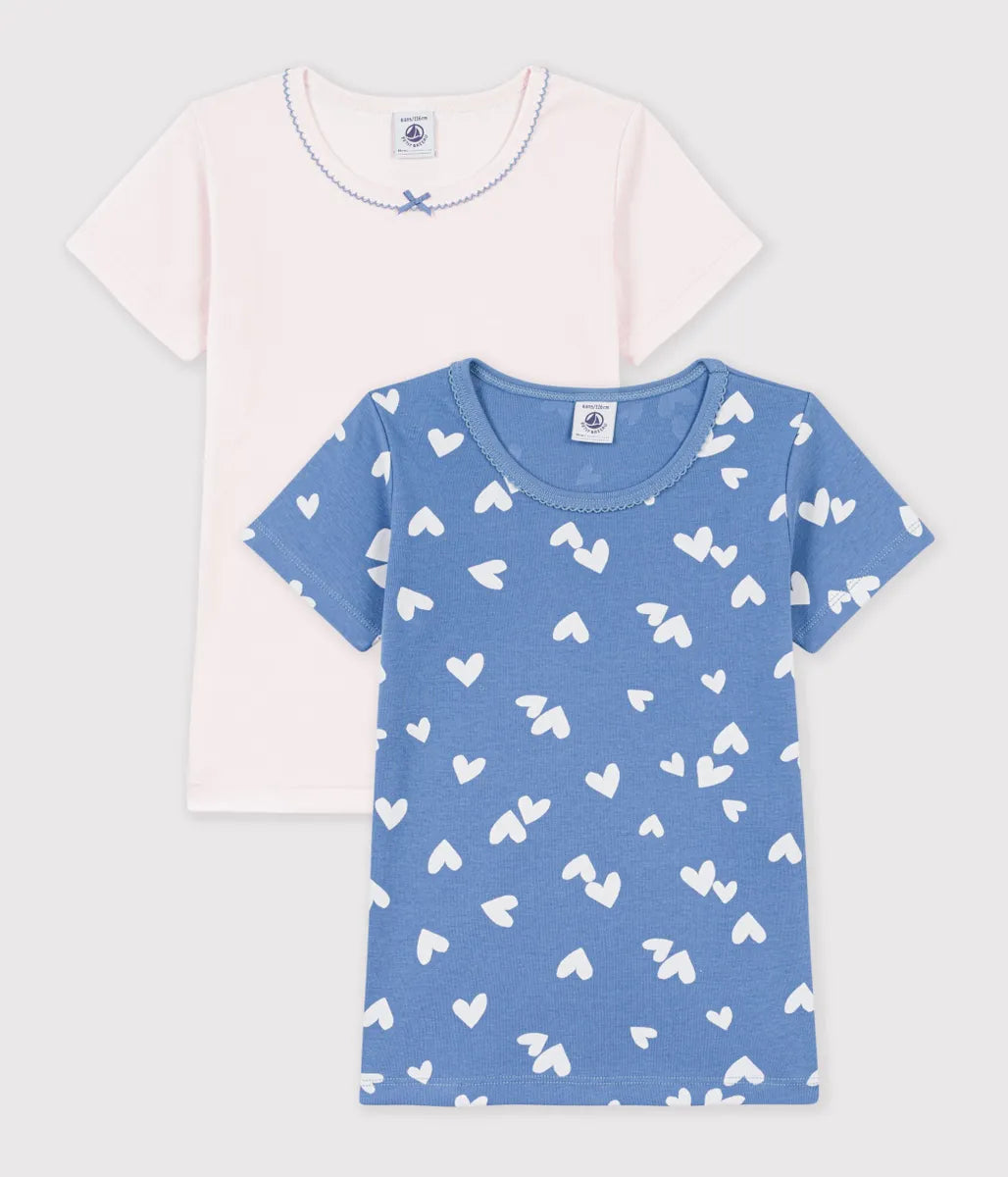 ハートプリント半袖Ｔシャツ２枚組