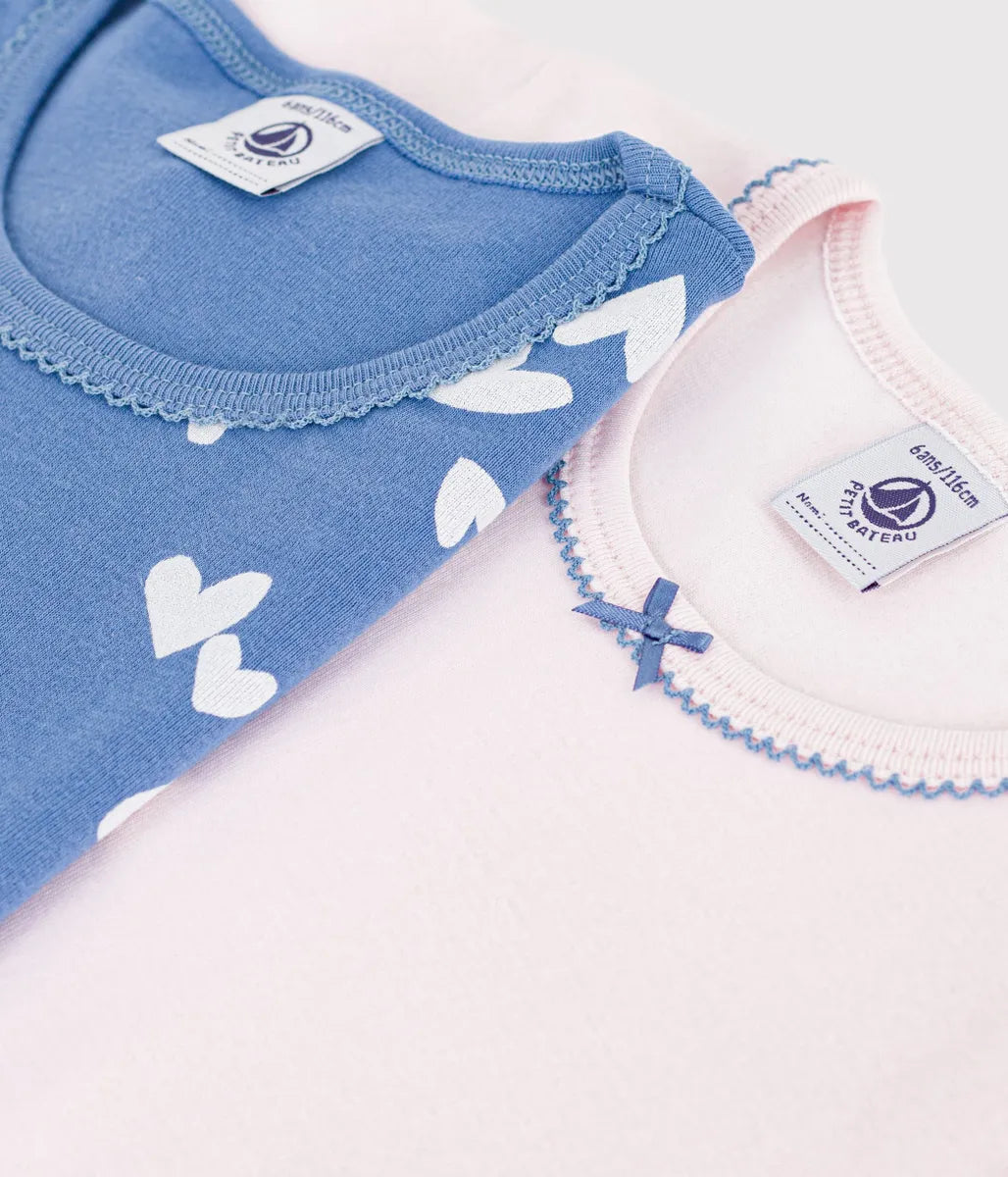 ハートプリント半袖Ｔシャツ２枚組