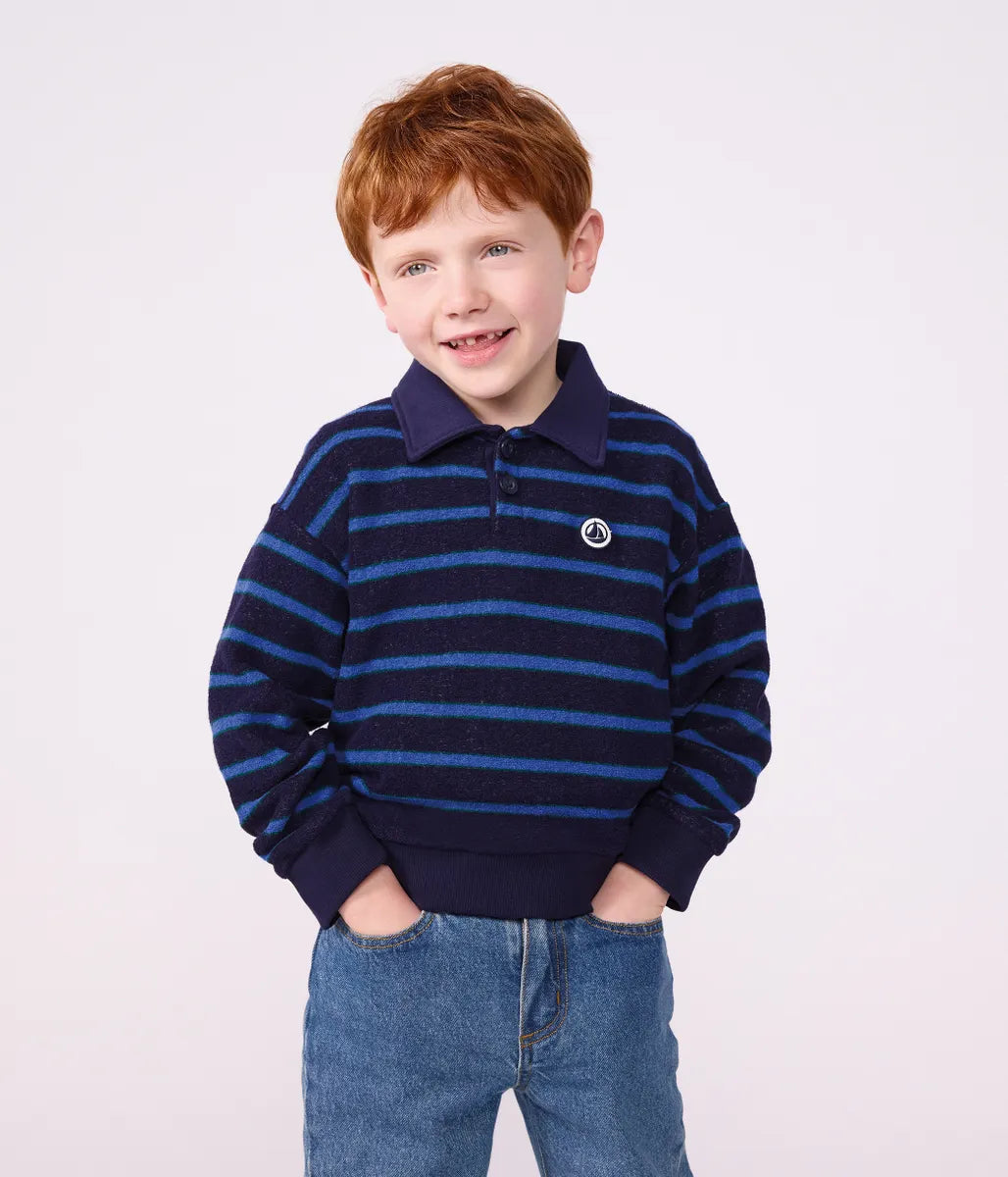 ボーダースウェットプルオーバー