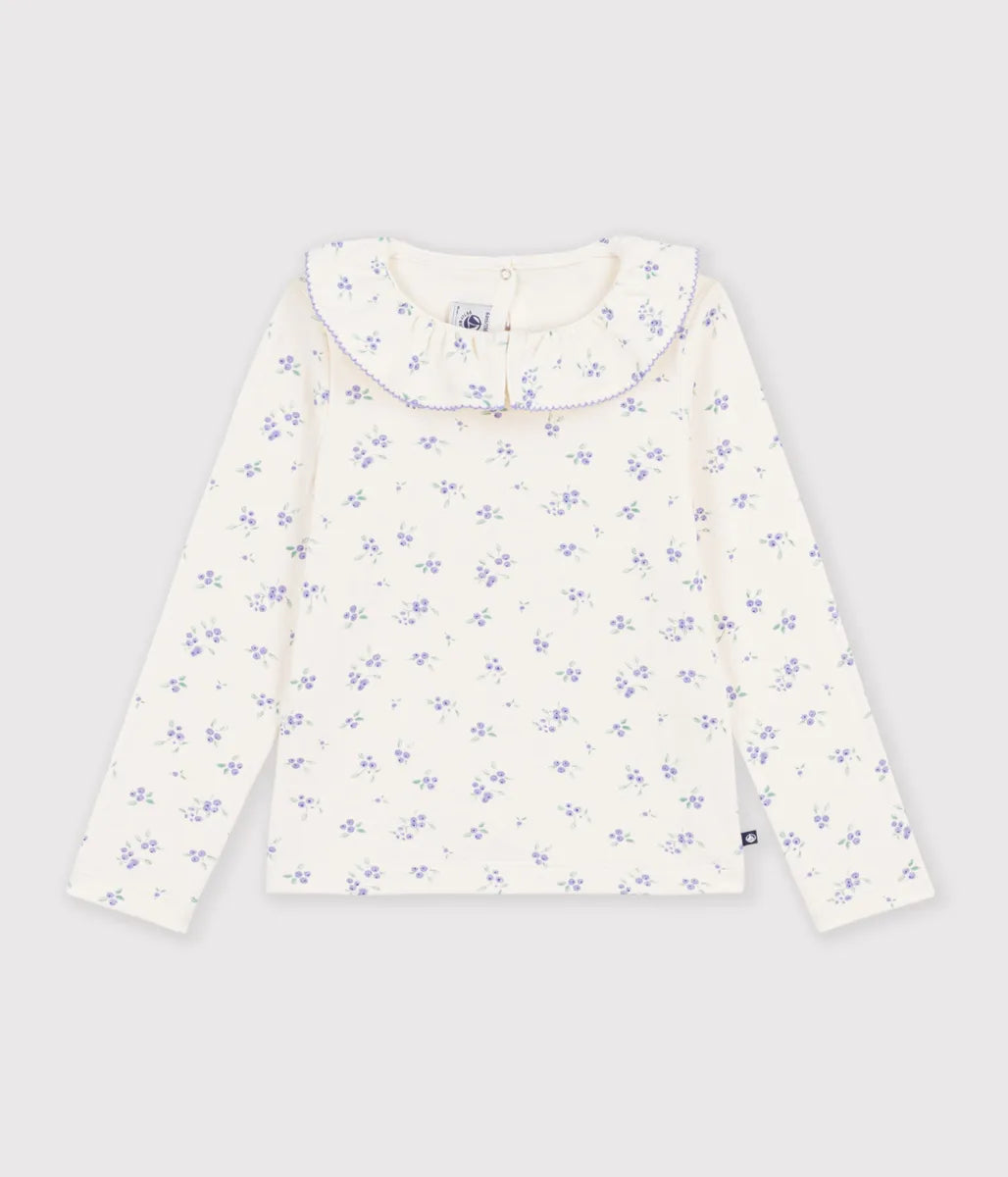 フリル衿長袖Ｔシャツ