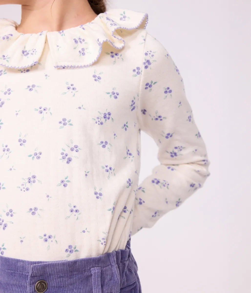 フリル衿長袖Ｔシャツ