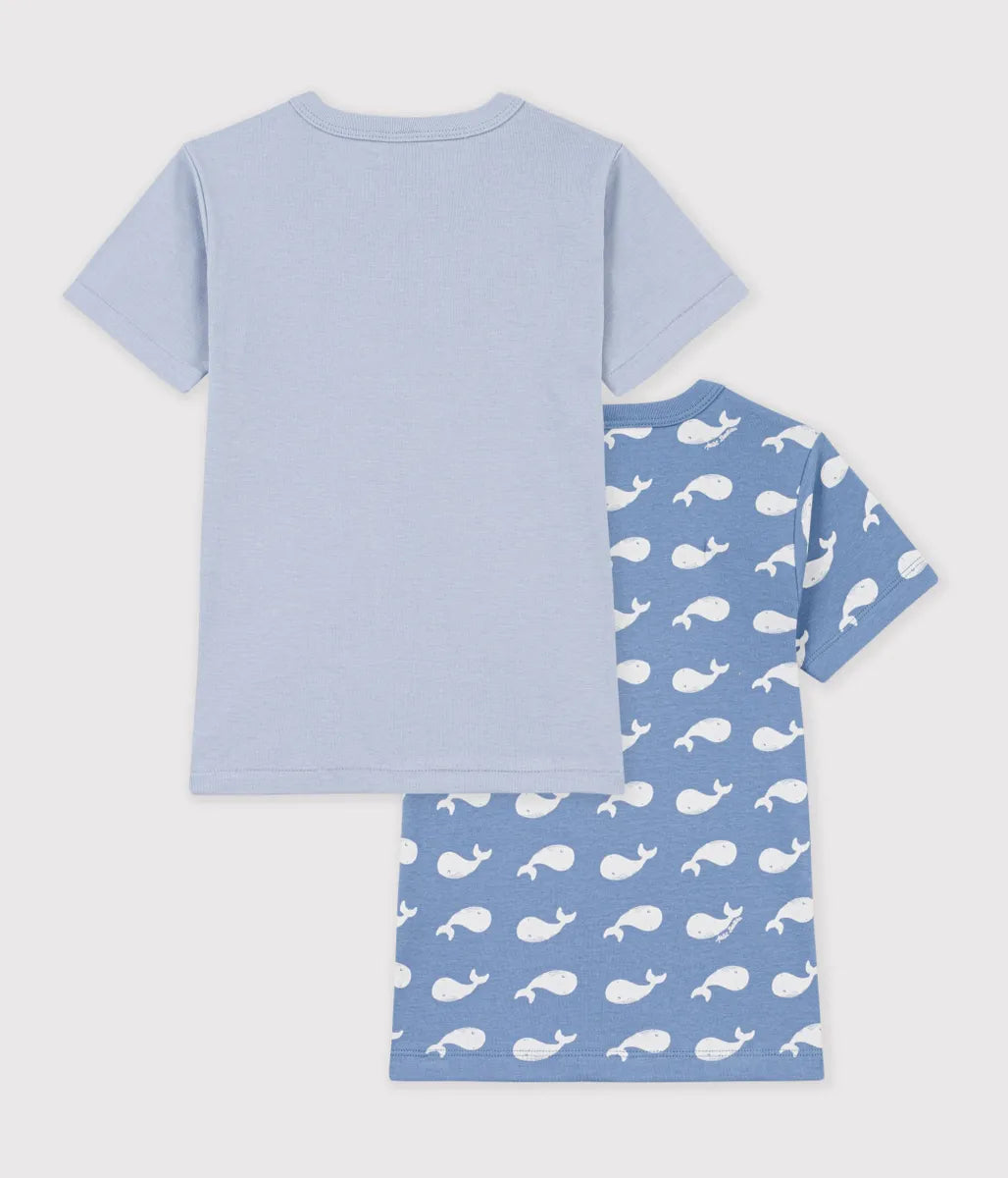 クジラプリント半袖Ｔシャツ２枚組