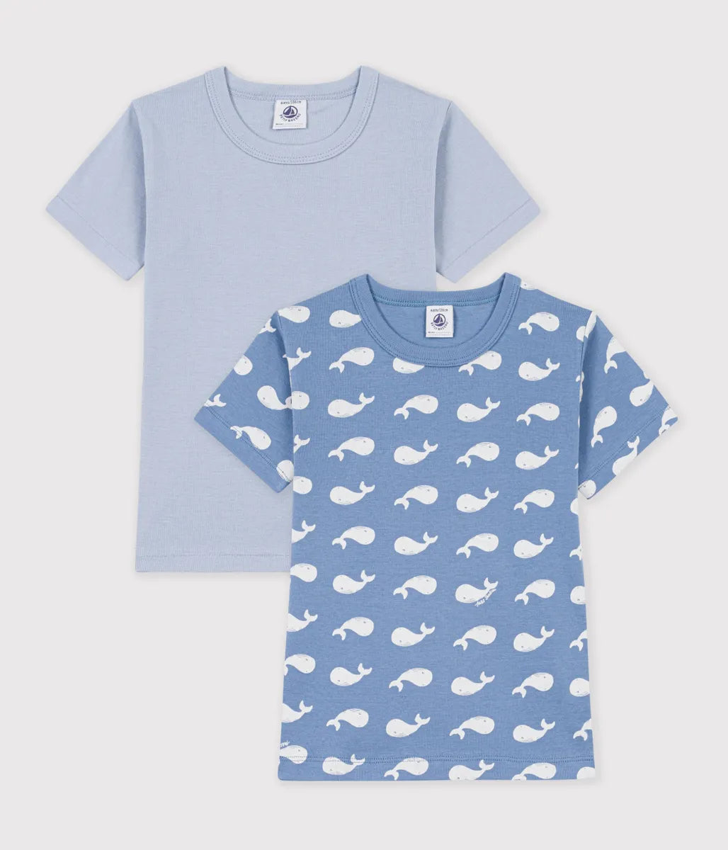 クジラプリント半袖Ｔシャツ２枚組