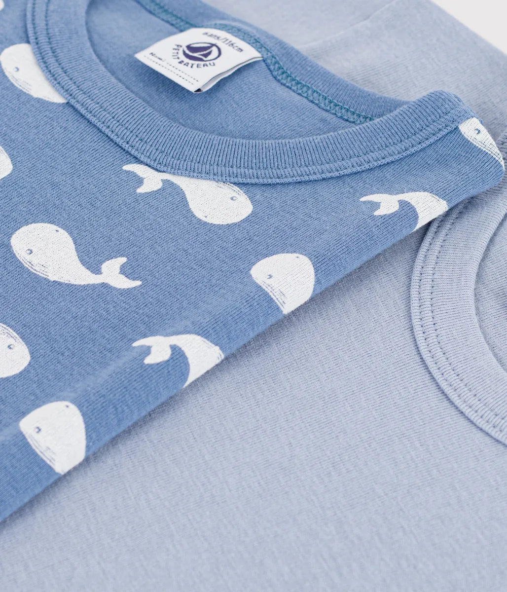 クジラプリント半袖Ｔシャツ２枚組
