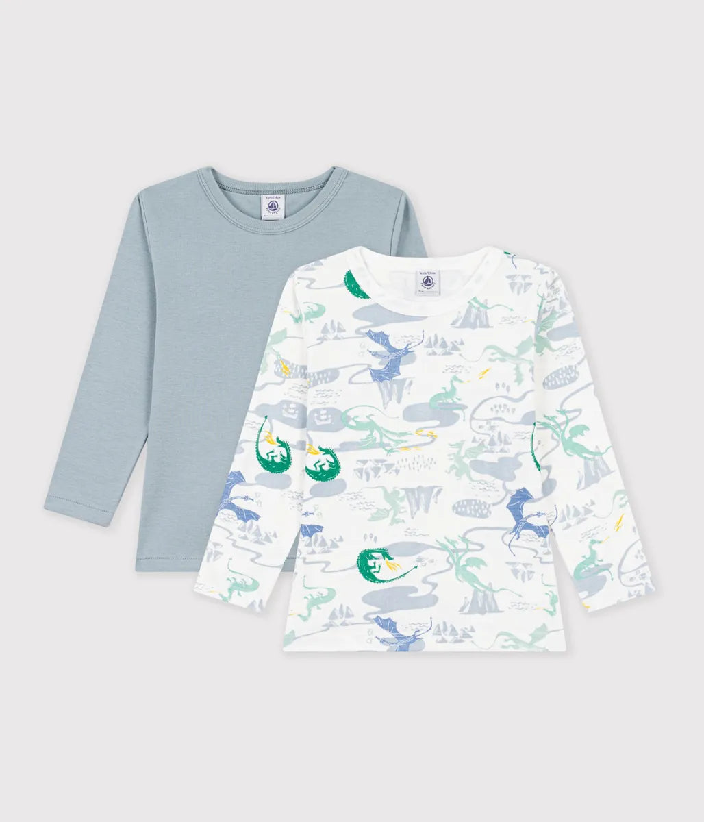 プリント長袖Ｔシャツ２枚組