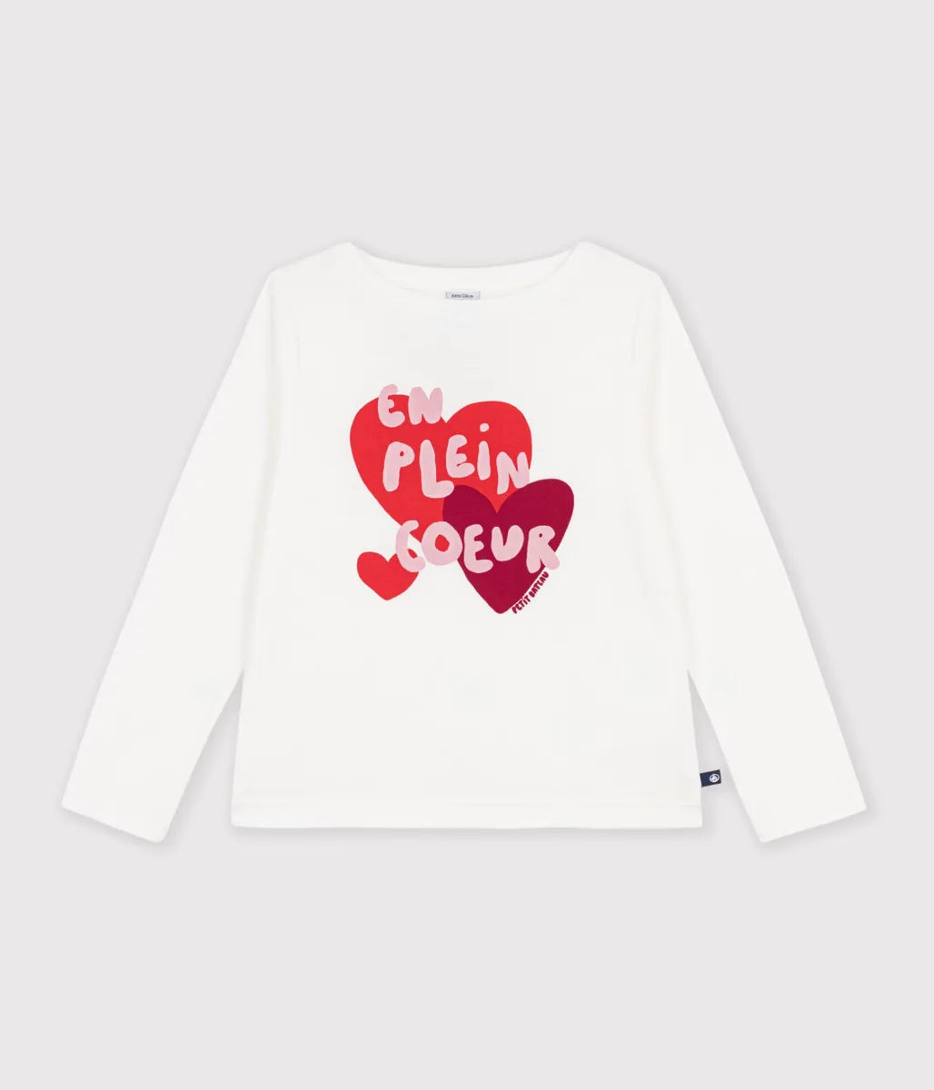 ハートプリント長袖Ｔシャツ