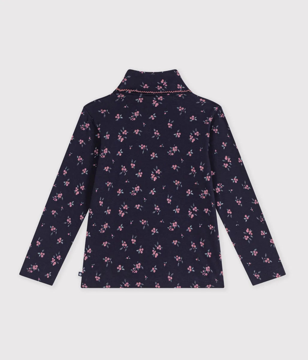 プリントタートルネック長袖Ｔシャツ