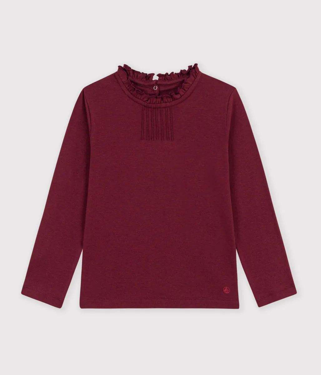 フリル衿長袖Ｔシャツ