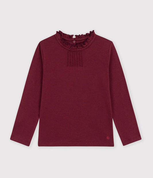 フリル衿長袖Ｔシャツ