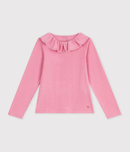 フリル衿長袖Ｔシャツ