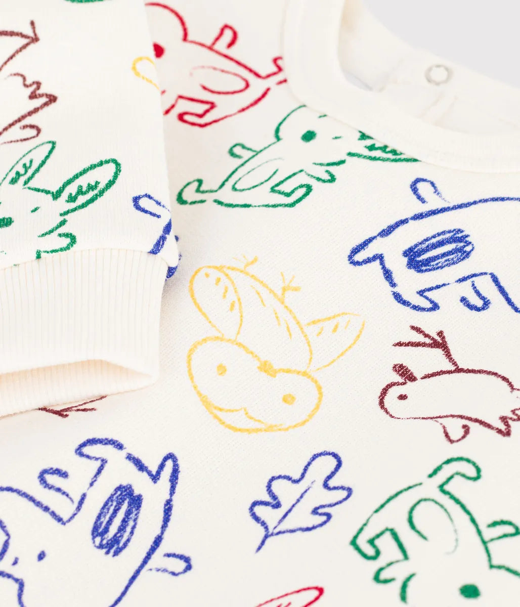 アニマルプリントスウェットプルオーバー