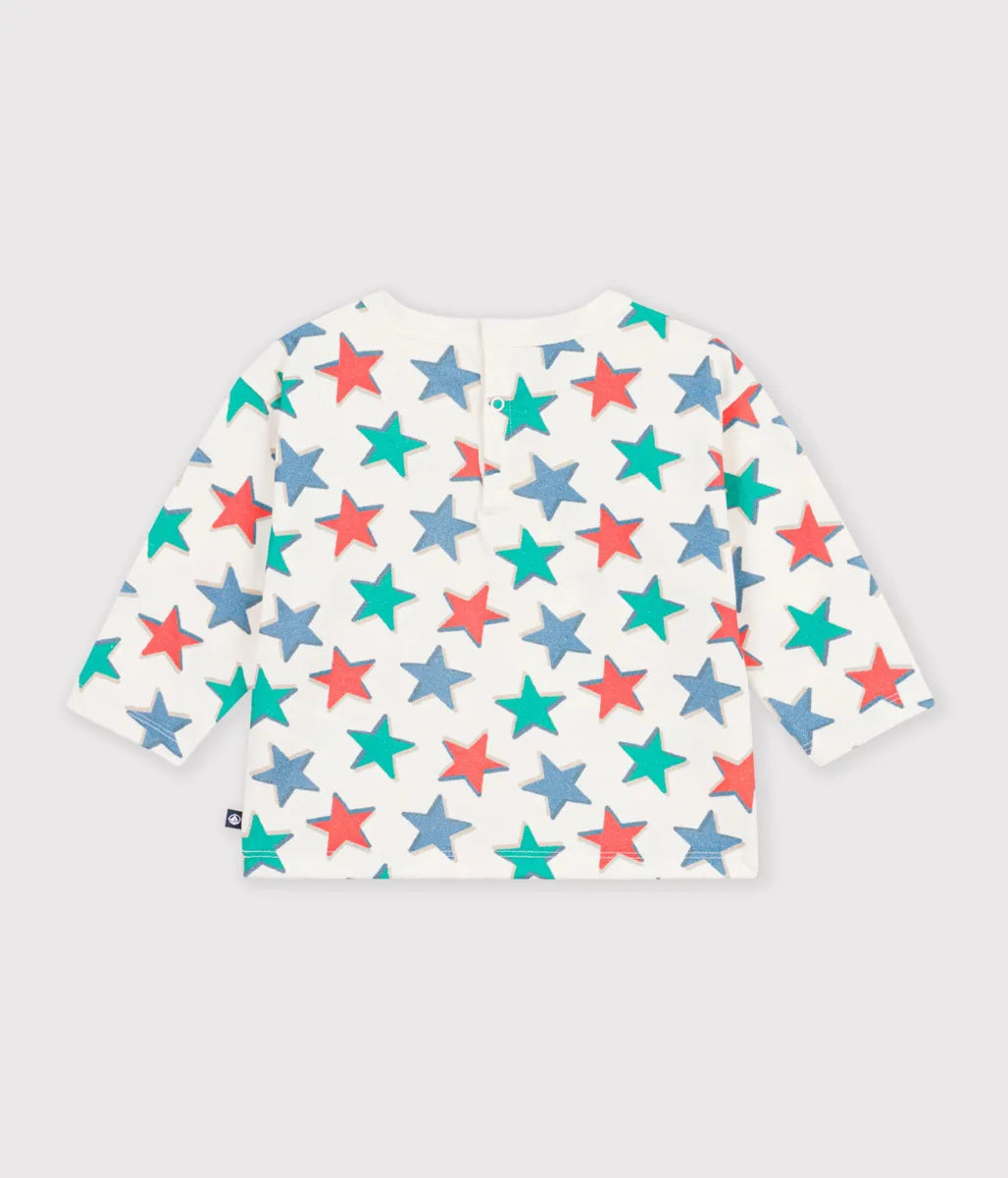 星プリント長袖Ｔシャツ