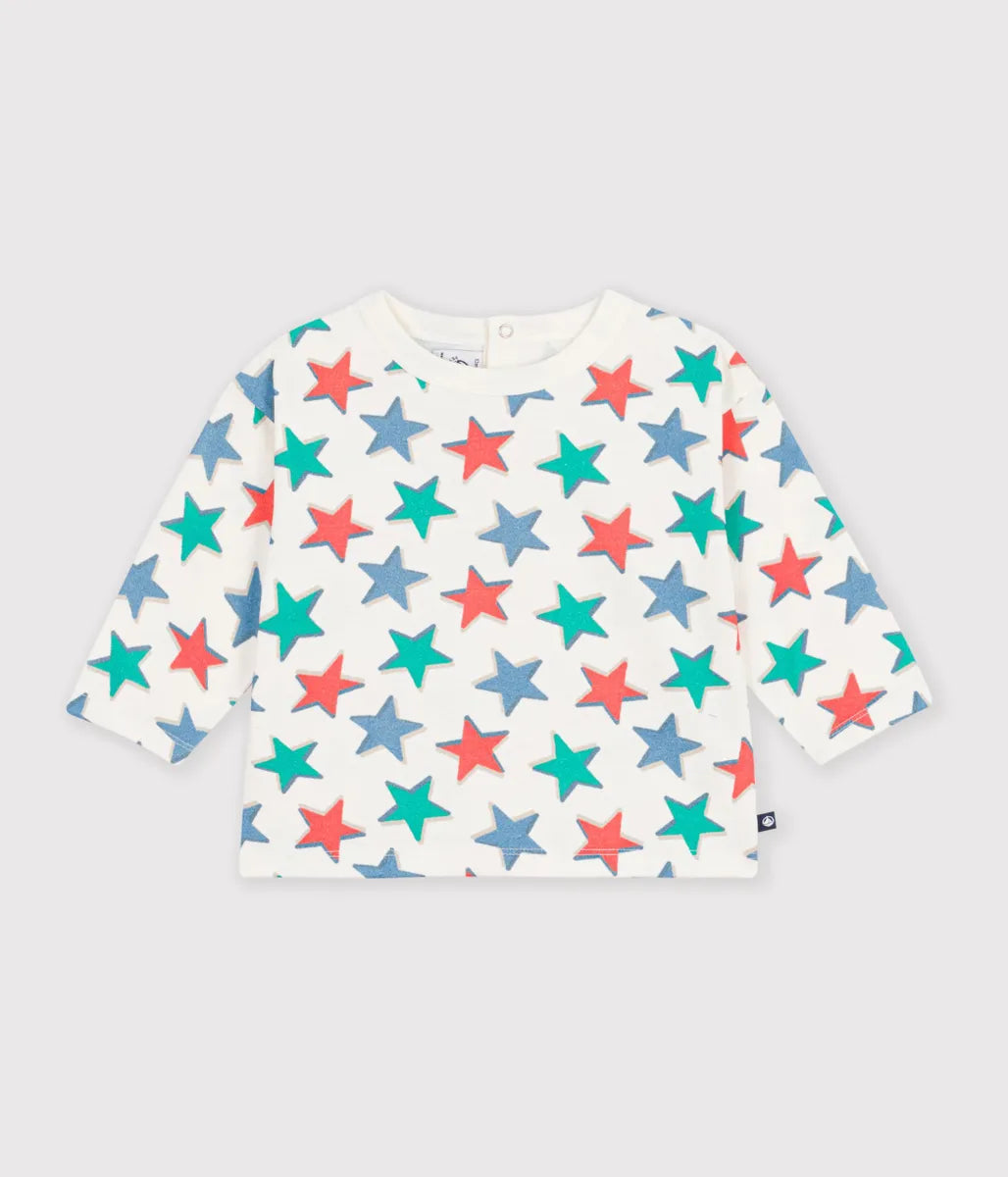 星プリント長袖Ｔシャツ