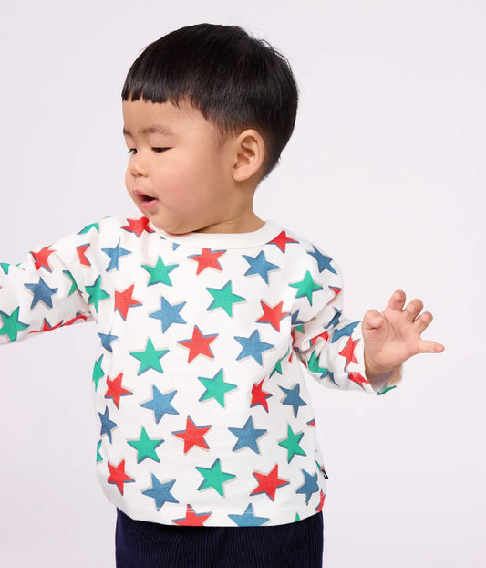 星プリント長袖Ｔシャツ