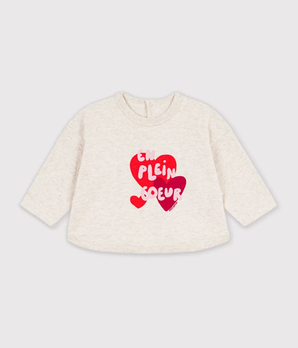 ハートプリント長袖Ｔシャツ