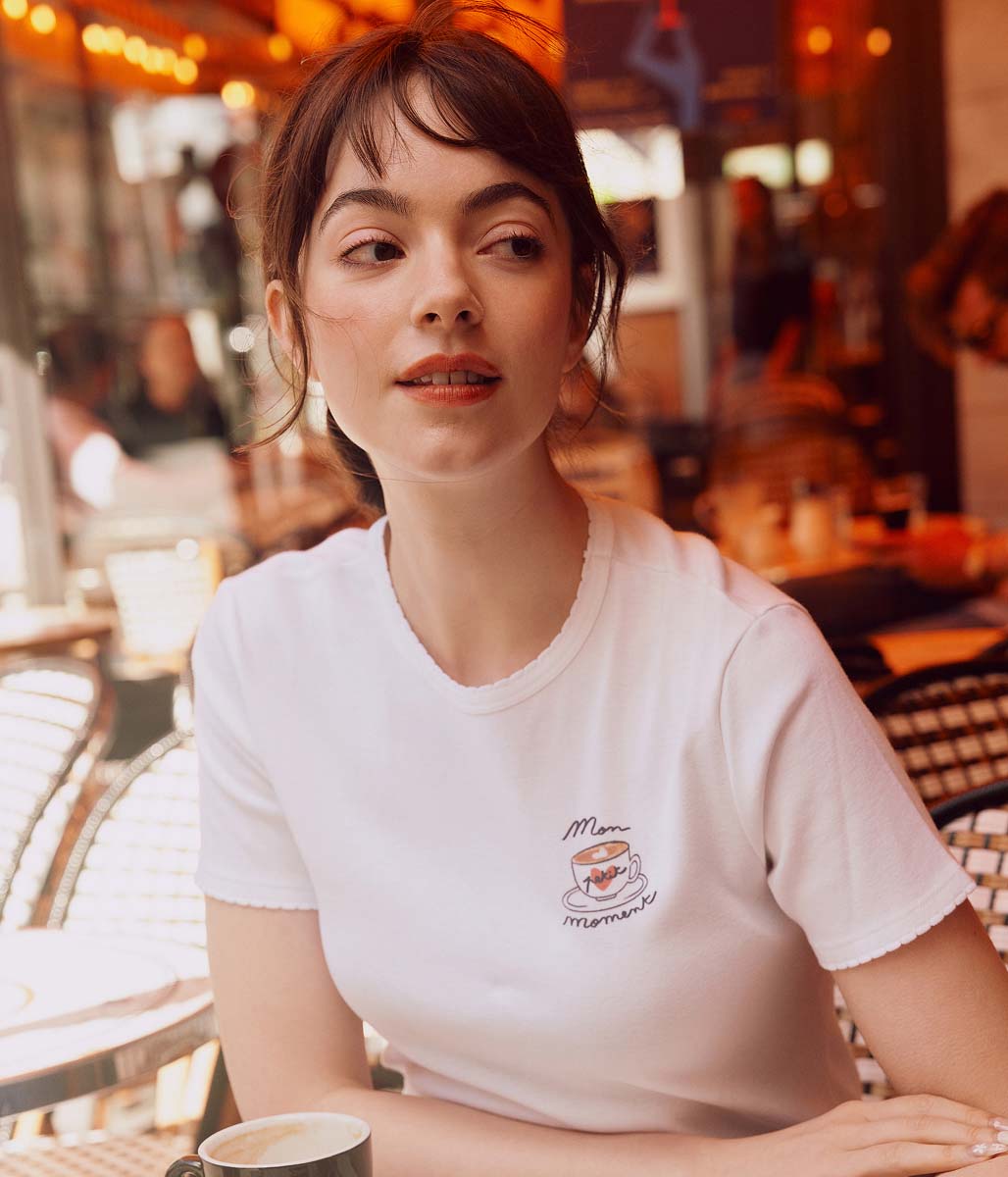 ポワンココット半袖Ｔシャツ（コーヒーカップ）
