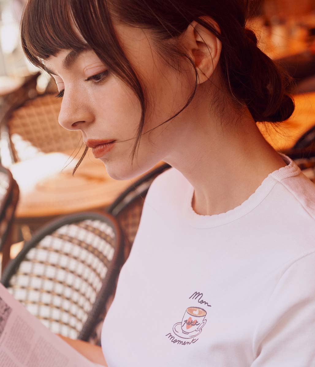 ポワンココット半袖Ｔシャツ（コーヒーカップ）