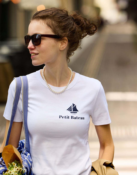 PBプリントクルーネック半袖Ｔシャツ ホワイト