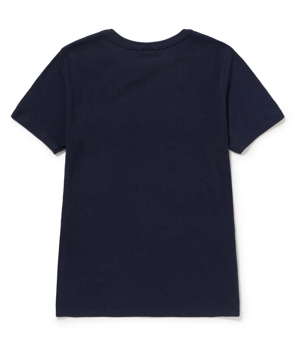 PBプリントクルーネック半袖Ｔシャツ ネイビー