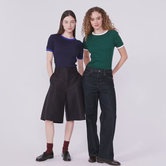 2×2リブ編み半袖Ｔシャツ