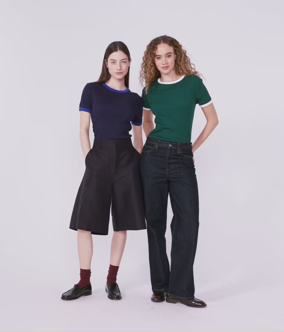 2×2リブ編み半袖Ｔシャツ