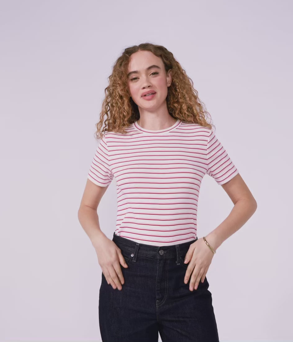 ボーダープリント半袖Ｔシャツ